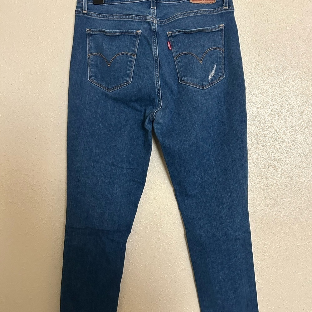Levis Blue Skinny Jeans with Distressed Details - Picture 5 of 10